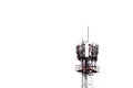 Telecommunications antennas, radios and satellite communication technology Telecommunications industry. Mobile network or 4g