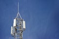 Telecommunications cellphone antennas tower. 5g high speed internet transmitters