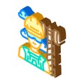 telecommunications equipment installers repairers isometric icon vector illustration