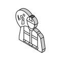 telecommunications equipment installers repairers isometric icon vector illustration