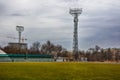Telecommunications Mobile tower and green stadium