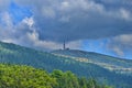 Telecommunications relay at CurcubÃÆta Mare peak, Apuseni Mountains, Bihor, Romania Royalty Free Stock Photo