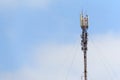 Telecommunications tower cells for mobile communications. Royalty Free Stock Photo