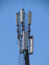 Telecommunications tower. Mobile phone base station. Royalty Free Stock Photo