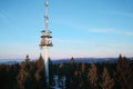 Telecommunications tower Royalty Free Stock Photo