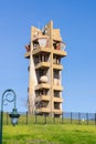 Telecommunications tower on top of Communications Hill, San Jose, California Royalty Free Stock Photo