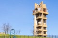 Telecommunications tower on top of Communications Hill, San Jose, California Royalty Free Stock Photo