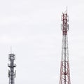 Telecommunications towers Royalty Free Stock Photo