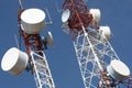 Telecommunications towers Royalty Free Stock Photo