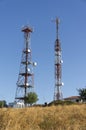 Telecommunications towers Royalty Free Stock Photo