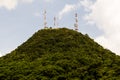 Telecommunications towers on top of a hill in Paran Royalty Free Stock Photo