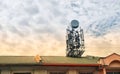 Telecommunications Transmitter Tower Connecting the Digital World Royalty Free Stock Photo