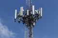 Telecommunications and Wireless Cell Equipment Tower with Directional Mobile Phone Antenna V