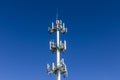 Telecommunications and Wireless Equipment Tower with Directional Mobile Phone Antenna - Landscape Royalty Free Stock Photo