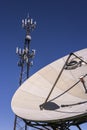 Telecommunications and Wireless Equipment Tower with Directional Royalty Free Stock Photo