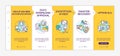 Telecommuting tool security parameters onboarding vector template Royalty Free Stock Photo