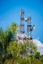Telecomunications Tower - Antenna. Royalty Free Stock Photo