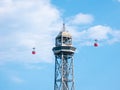 Teleferic or cableway in Barcelona, Catalonia, Spain