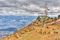 Teleferico cable cars going up the Pichincha Volcano