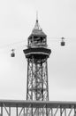 Teleferico Montjuic and cabins at Barcelona