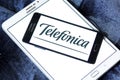 Telefonica mobile operator logo Royalty Free Stock Photo