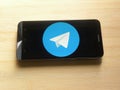 Telegram app on smartphone