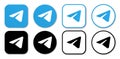 Telegram logo set