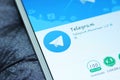 telegram messenger mobile app Royalty Free Stock Photo