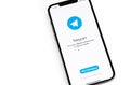 Telegram mobile app on the screen smartphone