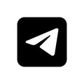 Telegram vector logo Royalty Free Stock Photo