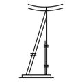 Telegraph pole icon, outline style