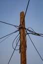 Telegraph pole with multiple wires in Montenegro