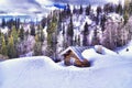 Telemark, Norway in winter Royalty Free Stock Photo