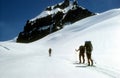 Telemark skiers on ascent of Mt Baker