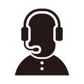 telemarketers icon, Customer Service Icon User With Headphone Royalty Free Stock Photo