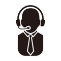 Telemarketers icon, Customer Service Icon User With Headphone Royalty Free Stock Photo