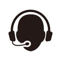 Telemarketers icon, Customer Service Icon User With Headphone Royalty Free Stock Photo