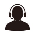 Telemarketers icon, Customer Service Icon User With Headphone Royalty Free Stock Photo