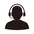 telemarketers icon  Customer Service Icon User With Headphone Royalty Free Stock Photo