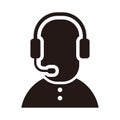 telemarketers icon  Customer Service Icon User With Headphone Royalty Free Stock Photo