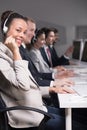 Telemarketers at work Royalty Free Stock Photo