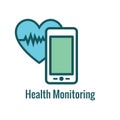 Telemedicine abstract idea with icons illustrating remote health