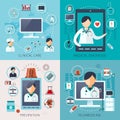 Telemedicine concept collection