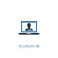 Telemedicine concept 2 colored icon