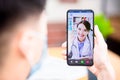 Telemedicine concept with phone Royalty Free Stock Photo
