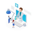 Telemedicine Isometric Concept