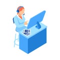 Telemedicine Isometric Icon