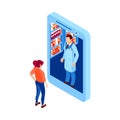 Telemedicine Isometric Icon