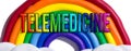 Telemedicine theme with a clay rainbow