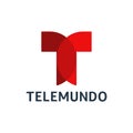 Telemundo logo editorial illustrative on white background Royalty Free Stock Photo